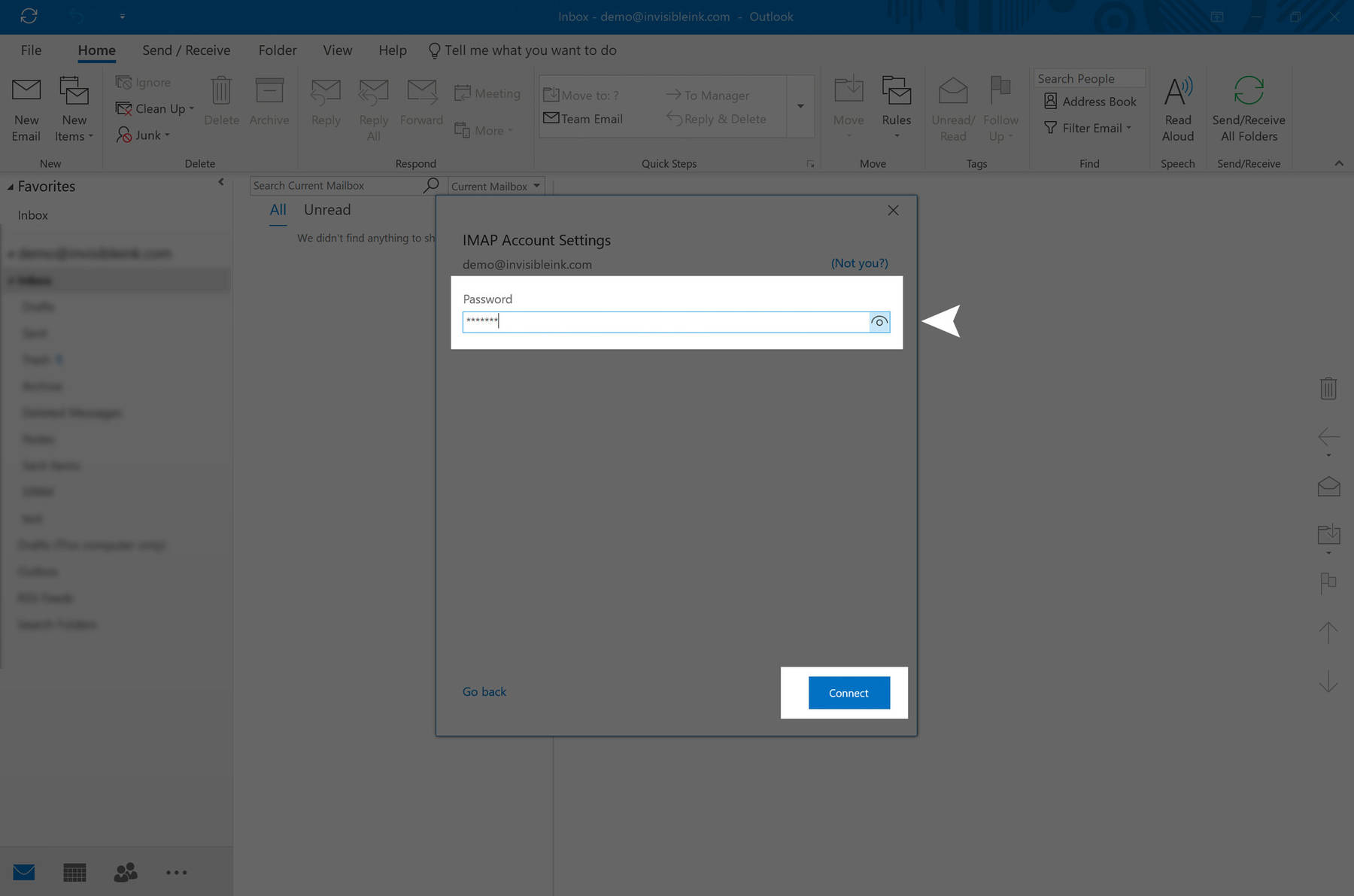 Step 5: Enter your password, then click Connect.