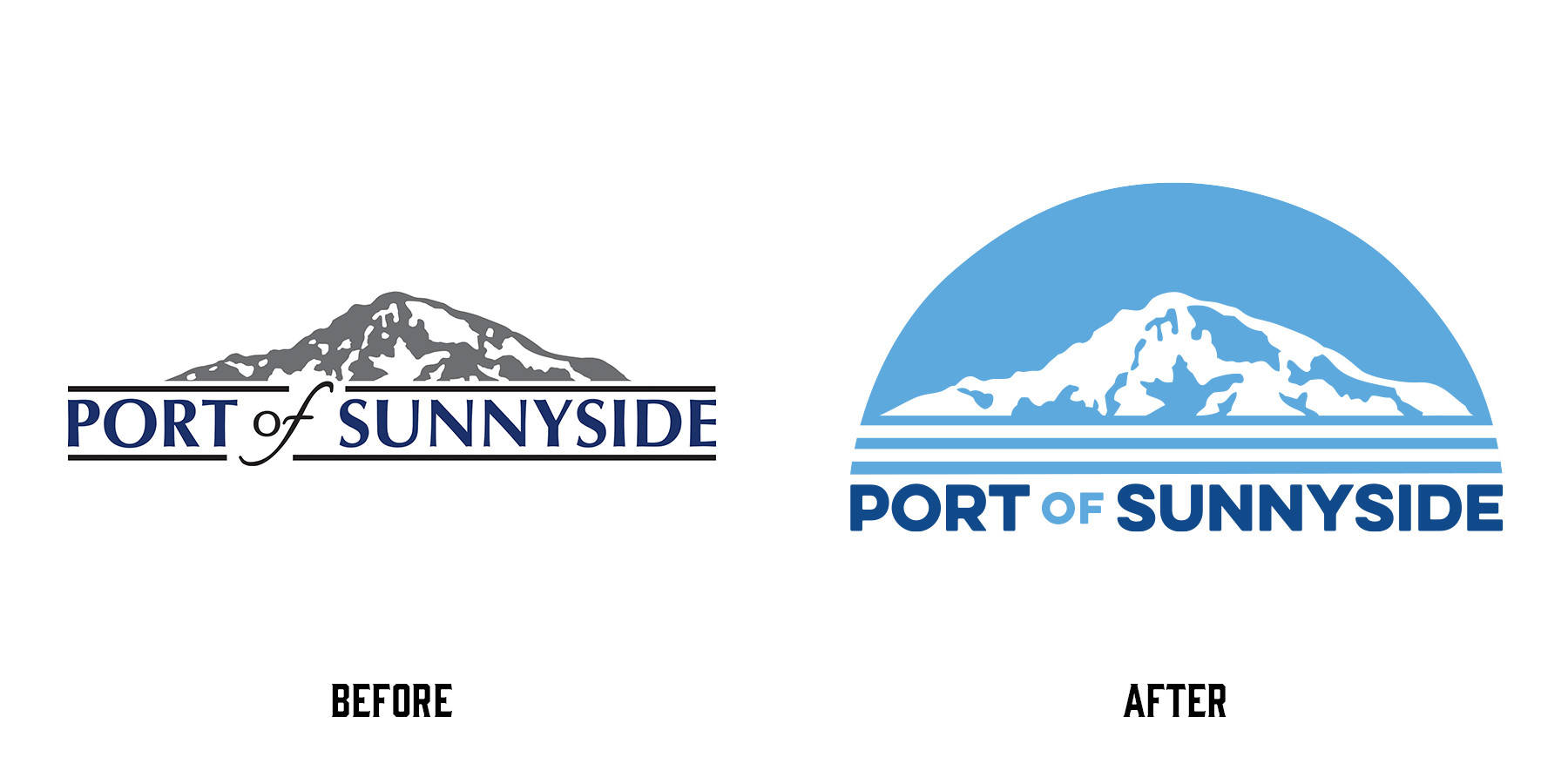 Port of Sunnyside logo refresh: before & after