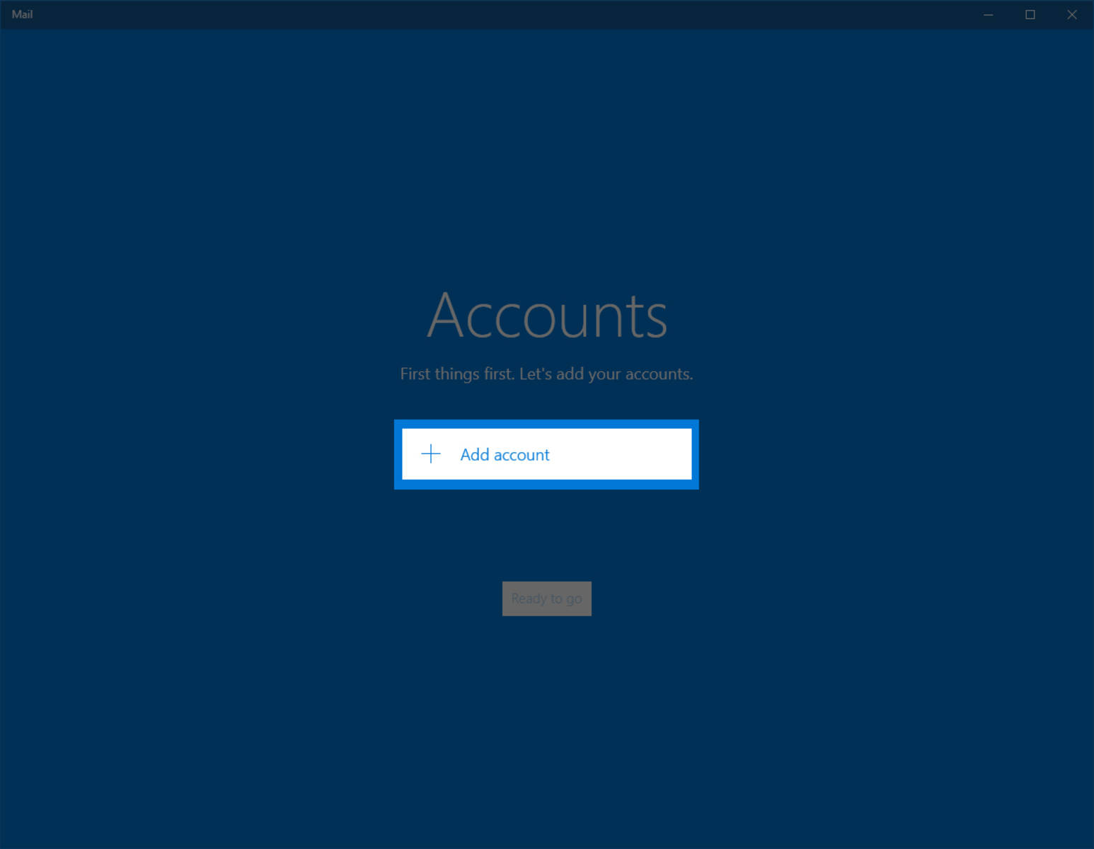 Step 3: Click Add Account. Note: It may take a few seconds for the next menu to appear.