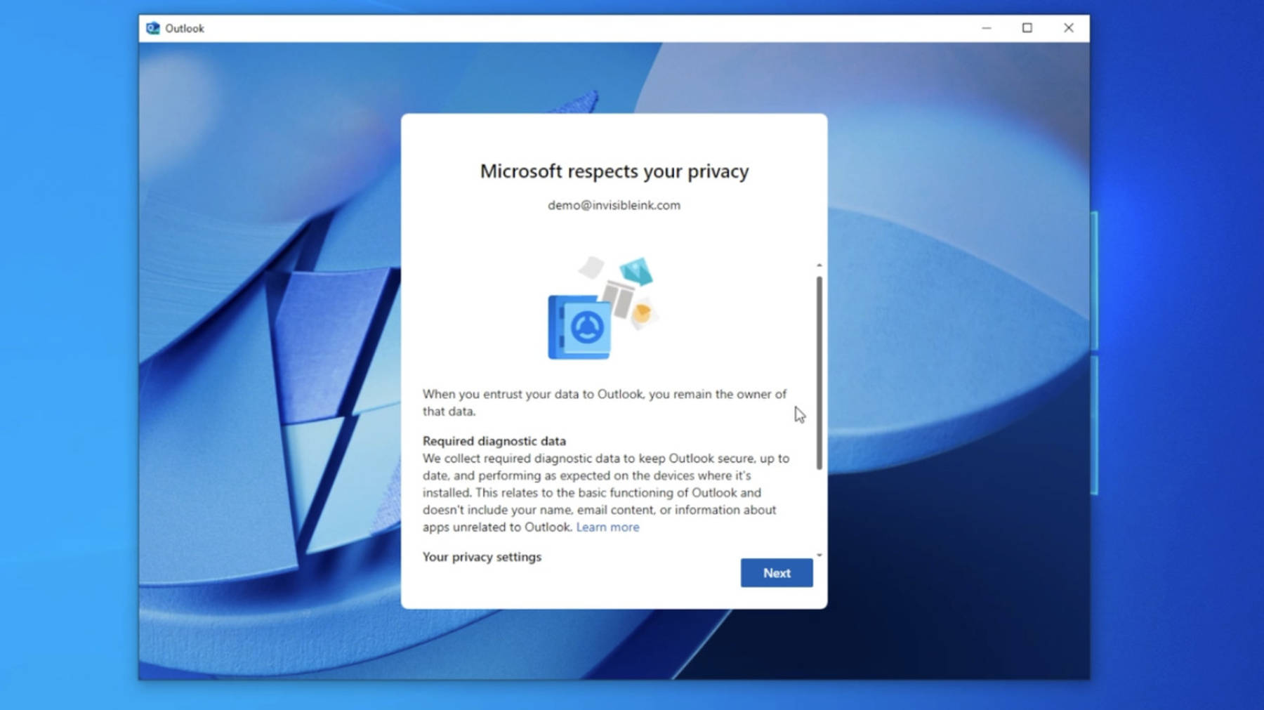 Step 5: Review privacy settings, then click Next.