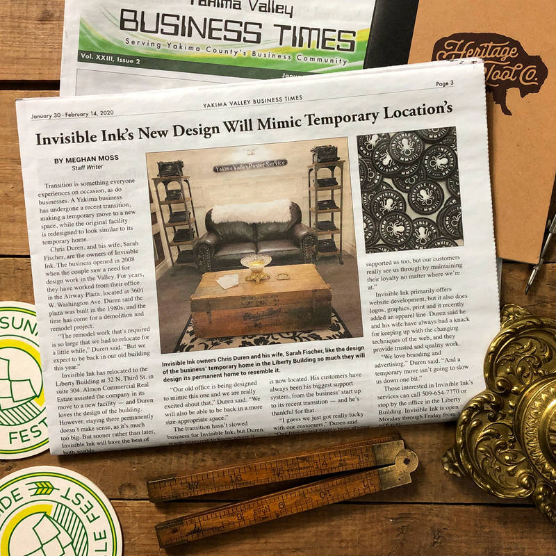 Invisible Ink Relocates to Downtown Yakima