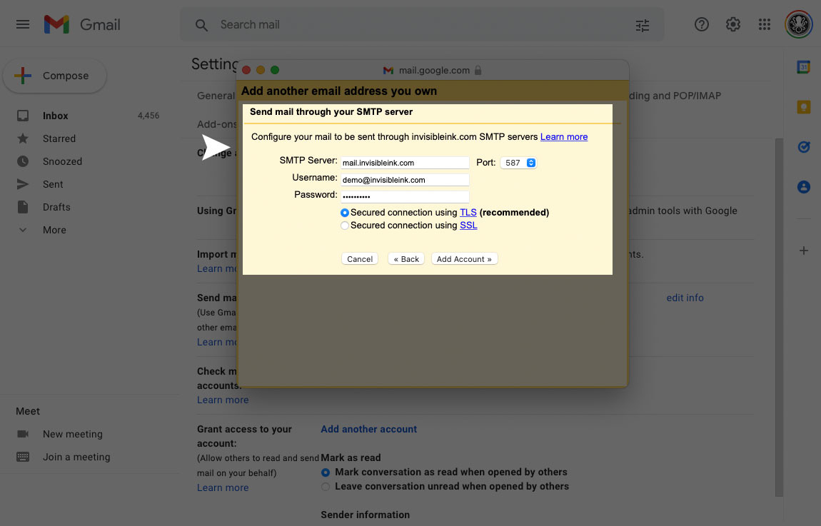 Gmail POP Account Setup - Step 8
