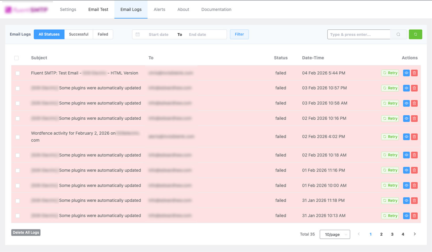 Broken SMTP Settings
