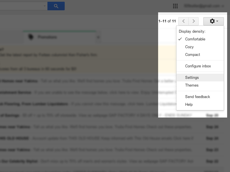 Gmail POP Account Setup - Step 1