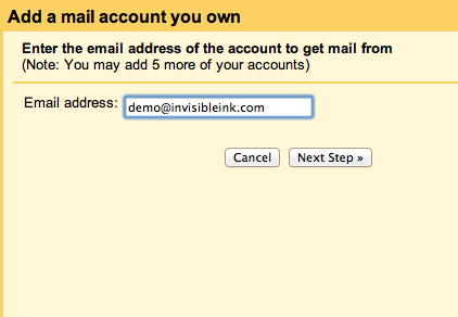 Gmail POP Account Setup - Step 3